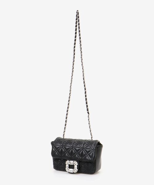 MAJESTIC LEGON（マジェスティックレゴン）の「ビジューキルティングポシェット（ショルダーバッグ・レディース・アイボリー/グレイッシュベージュ/ブラック・FREE）」の18枚目の写真