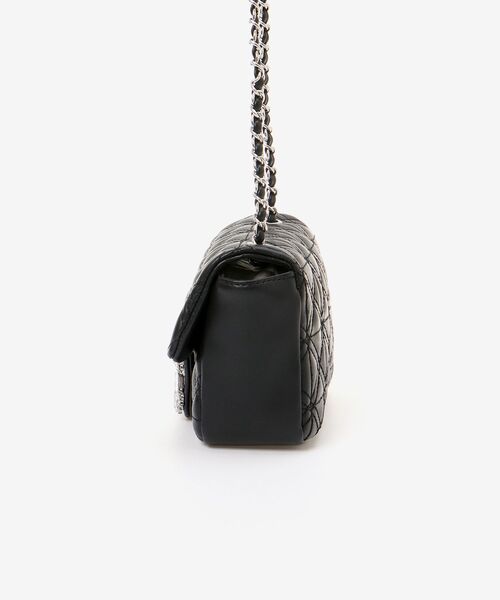 MAJESTIC LEGON（マジェスティックレゴン）の「ビジューキルティングポシェット（ショルダーバッグ・レディース・アイボリー/グレイッシュベージュ/ブラック・FREE）」の19枚目の写真