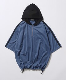 ◆ハーフジップラインパーカー