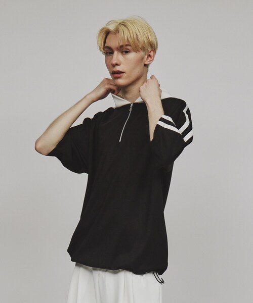 tk.TAKEO KIKUCHI（ティーケータケオキクチ）の「◆ハーフジップラインパーカー（パーカー・メンズ・ホワイト系5/ブラック系4/ブルー系4・02/03）」の12枚目の写真