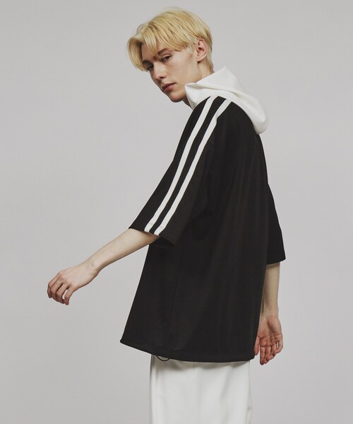 tk.TAKEO KIKUCHI（ティーケータケオキクチ）の「◆ハーフジップラインパーカー（パーカー・メンズ・ホワイト系5/ブラック系4/ブルー系4・02/03）」の11枚目の写真