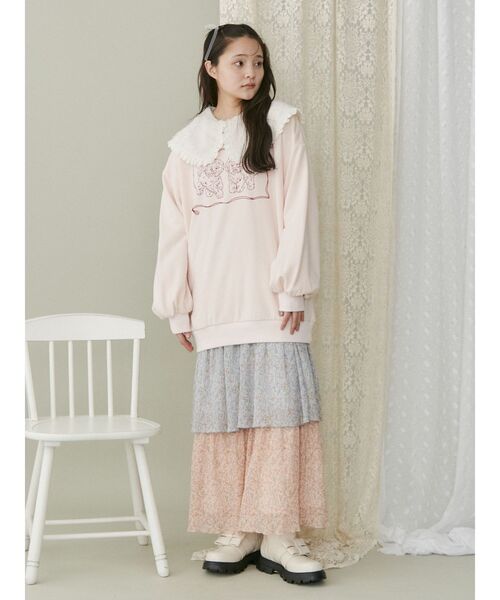 merry jenny（メリージェニー）の「petit flowerティアードスカート（スカート・レディース・ブルー/ピンク・FREE）」の10枚目の写真