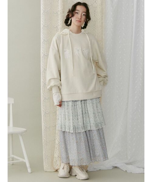 merry jenny（メリージェニー）の「petit flowerティアードスカート（スカート・レディース・ブルー/ピンク・FREE）」の17枚目の写真