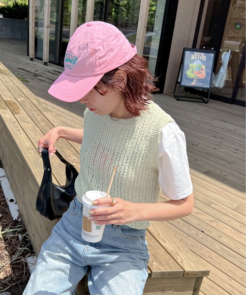 feepur(フェピュール)の「【ハンドウォッシャブル】透かし編みノースリーブニット(ニット/セーター・レディース・ブラック/オフホワイト/イエロー・MEDIUM)」の16枚目の写真