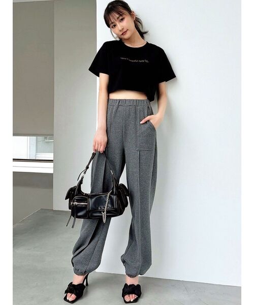 RESEXXY（リゼクシー）の「ストリングスウェットパンツ【セットアップ着用可能】（スウェットパンツ・レディース・ライトグレー/ブラック/チャコールグレー・FREE）」の18枚目の写真