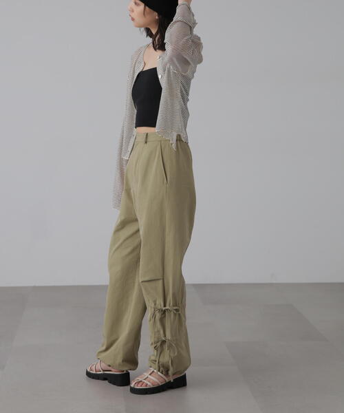 FREE'S MART（フリーズマート）の「◆前後2WAYシアーボーダーカットソーカーディガン（カーディガン/ボレロ・レディース・ホワイト系その他/グレー系その他/グリーン系その他・FREE）」の21枚目の写真