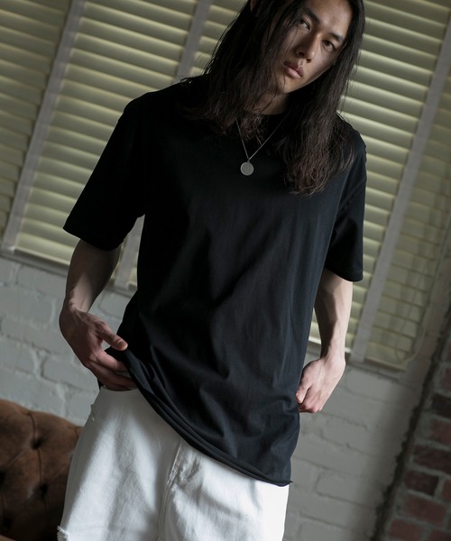 aimoha(アイモハ)の「【aimoha neo】QUALITY COTTON FRAYED EDGE LOOSE FIT TEE (SS)(Tシャツ/カットソー・メンズ・ホワイト/ブラック・SMALL/MEDIUM/LARGE)」の14枚目の写真