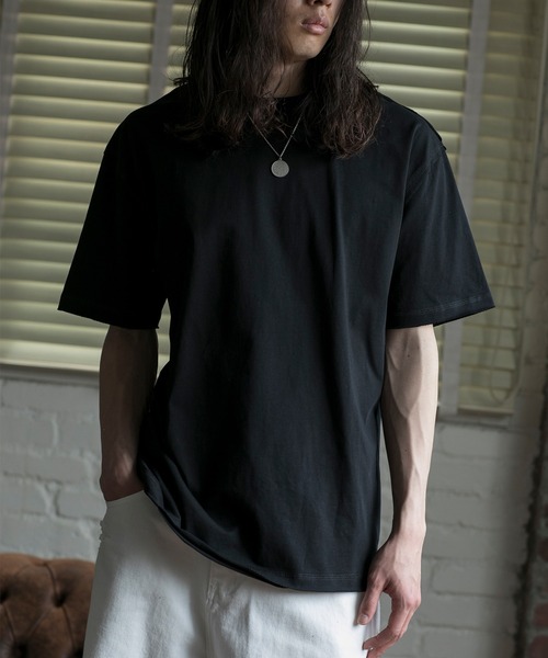 aimoha(アイモハ)の「【aimoha neo】QUALITY COTTON FRAYED EDGE LOOSE FIT TEE (SS)(Tシャツ/カットソー・メンズ・ホワイト/ブラック・SMALL/MEDIUM/LARGE)」の15枚目の写真