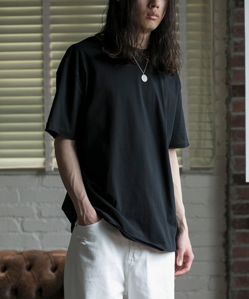 aimoha(アイモハ)の「【aimoha neo】QUALITY COTTON FRAYED EDGE LOOSE FIT TEE (SS)(Tシャツ/カットソー・メンズ・ホワイト/ブラック・SMALL/MEDIUM/LARGE)」の16枚目の写真