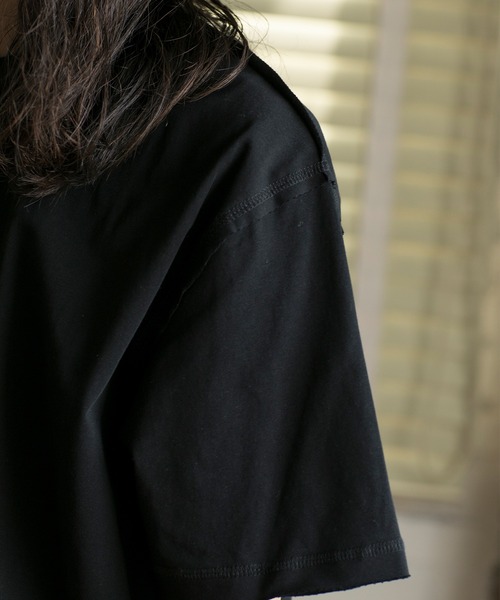 aimoha(アイモハ)の「【aimoha neo】QUALITY COTTON FRAYED EDGE LOOSE FIT TEE (SS)(Tシャツ/カットソー・メンズ・ホワイト/ブラック・SMALL/MEDIUM/LARGE)」の18枚目の写真