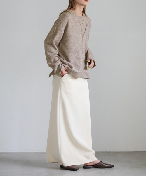 select MOCA(セレクトモカ)の「レイヤードVネックニットセット(ニット/セーター・レディース・グレイッシュブルー/チャコールグレー/ブラック/ネイビー/ベージュ/ブラウン・FREE)」の10枚目の写真