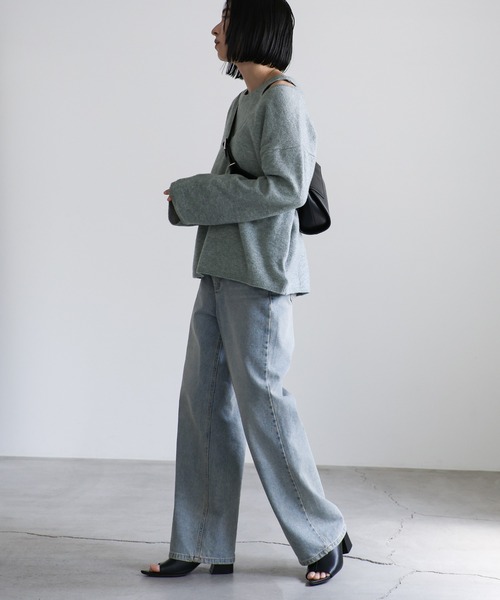 select MOCA(セレクトモカ)の「レイヤードVネックニットセット(ニット/セーター・レディース・グレイッシュブルー/チャコールグレー/ブラック/ネイビー/ベージュ/ブラウン・FREE)」の15枚目の写真