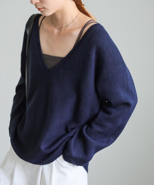 IPSE(イプセ)<br>レイヤードライク Vネックニット☆【 レビュー
