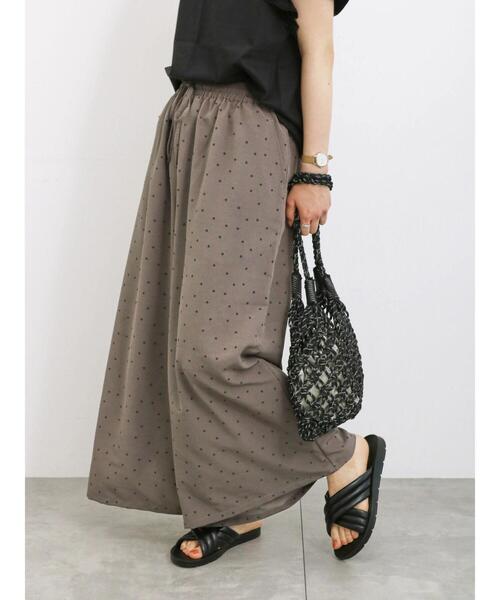 Samansa Mos2 blue（サマンサモスモスブルー）の「【接触冷感】柄アソートガウチョパンツ（その他パンツ・レディース・キナリ/ブラック/サックスブルー/チャコールグレー・F）」の15枚目の写真