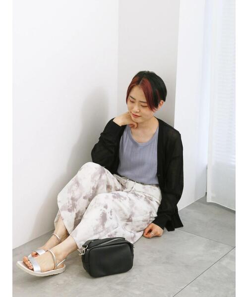 Samansa Mos2 blue（サマンサモスモスブルー）の「【接触冷感】柄アソートガウチョパンツ（その他パンツ・レディース・キナリ/ブラック/サックスブルー/チャコールグレー・F）」の16枚目の写真