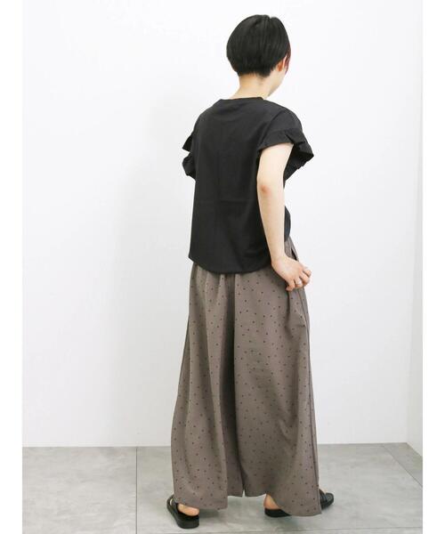 Samansa Mos2 blue（サマンサモスモスブルー）の「【接触冷感】柄アソートガウチョパンツ（その他パンツ・レディース・キナリ/ブラック/サックスブルー/チャコールグレー・F）」の19枚目の写真