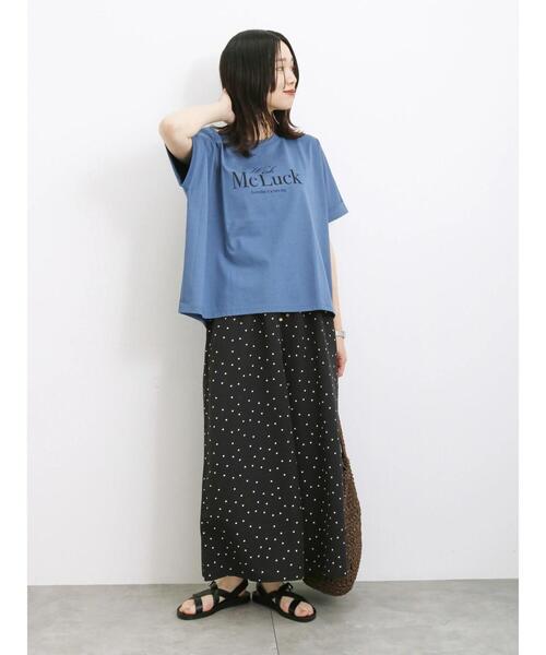 Samansa Mos2 blue（サマンサモスモスブルー）の「【接触冷感】柄アソートガウチョパンツ（その他パンツ・レディース・キナリ/ブラック/サックスブルー/チャコールグレー・F）」の21枚目の写真