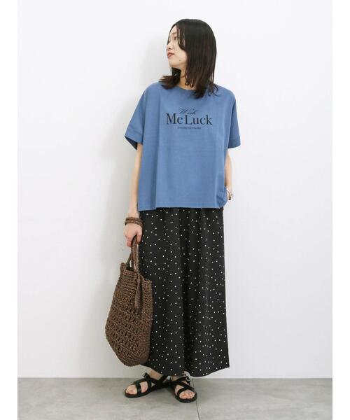 Samansa Mos2 blue（サマンサモスモスブルー）の「【接触冷感】柄アソートガウチョパンツ（その他パンツ・レディース・キナリ/ブラック/サックスブルー/チャコールグレー・F）」の22枚目の写真