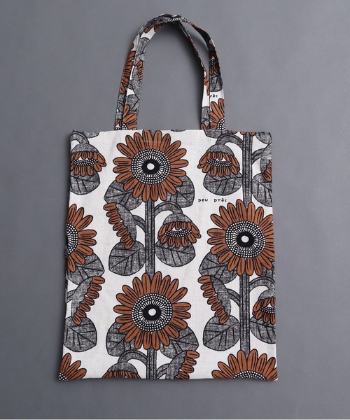 peu pres（プープレ）の「●ひまわりプリント トートバッグ（トートバッグ・レディース・ブラウン/イエロー・FREE）」の2枚目の写真
