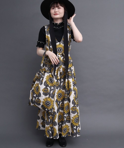 peu pres（プープレ）の「●ひまわりプリント トートバッグ（トートバッグ・レディース・ブラウン/イエロー・FREE）」の3枚目の写真