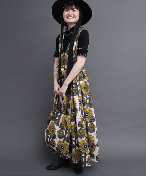 peu pres（プープレ）の「●ひまわりプリント トートバッグ（トートバッグ・レディース・ブラウン/イエロー・FREE）」の4枚目の写真