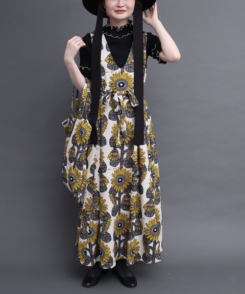 peu pres（プープレ）の「●ひまわりプリント トートバッグ（トートバッグ・レディース・ブラウン/イエロー・FREE）」の5枚目の写真