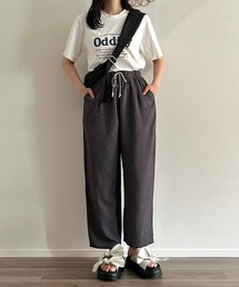 ウエストリボンワイドパンツ