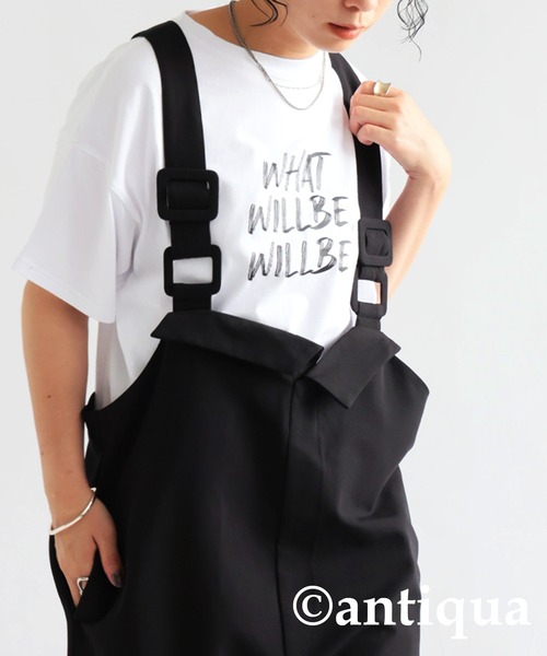 antiqua(アンティカ)の「サロペットワンピース(サロペット/オーバーオール・レディース・グレー/ブラック・ONESIZE)」の5枚目の写真