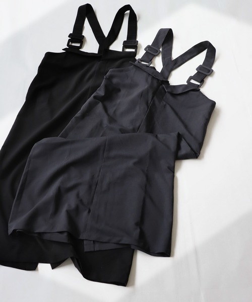 antiqua(アンティカ)の「サロペットワンピース(サロペット/オーバーオール・レディース・グレー/ブラック・ONESIZE)」の18枚目の写真