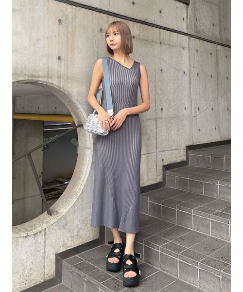 aroma☆ 2017AW ドゥーズィエムクラス☆ニットワンピース 洗える】ウールカシミヤ ニットワンピース（OPWOSW0550
