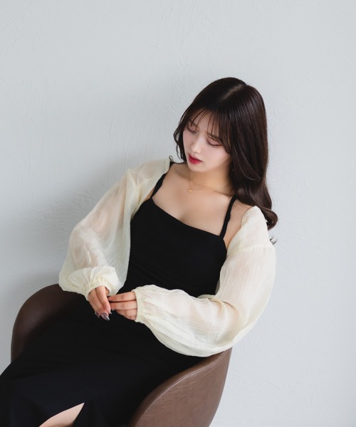 fupel（フぺル）の「シャーリングキャミボレロセット（シャツ/ブラウス・レディース・アイボリー/ブルー・FREE）」の16枚目の写真