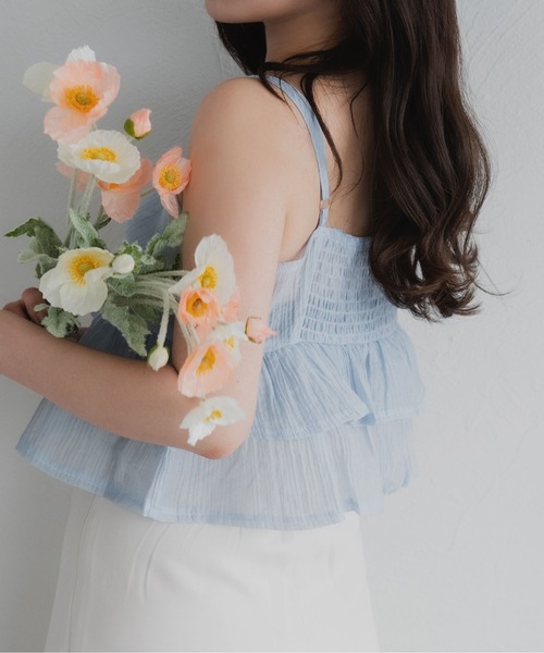 fupel（フぺル）の「シャーリングキャミボレロセット（シャツ/ブラウス・レディース・アイボリー/ブルー・FREE）」の21枚目の写真