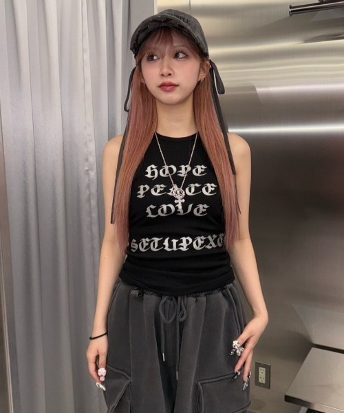 BLACKPURPLE（ブラックパープル）の「【BLACK PURPLE】 Vortex strap eyelet cap（キャップ・メンズ・チャコールグレー/ピンク・ONE SIZE）」の21枚目の写真