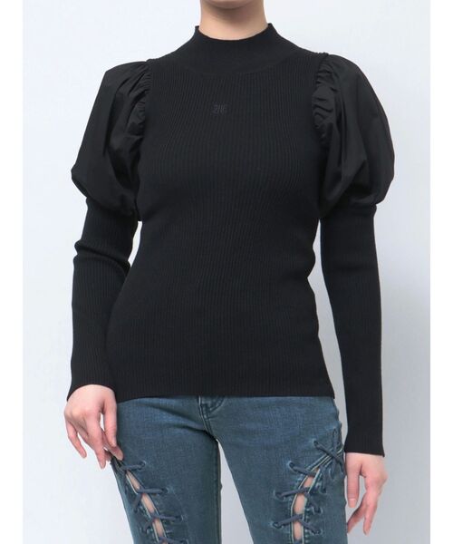 jouetie（ジュエティ）の「パフスリーブハイネックニット（ニット/セーター・レディース・ブラック/レッド/ブルー・MEDIUM）」の19枚目の写真