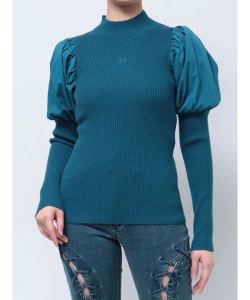 jouetie（ジュエティ）の「パフスリーブハイネックニット（ニット/セーター・レディース・ブラック/レッド/ブルー・MEDIUM）」の20枚目の写真