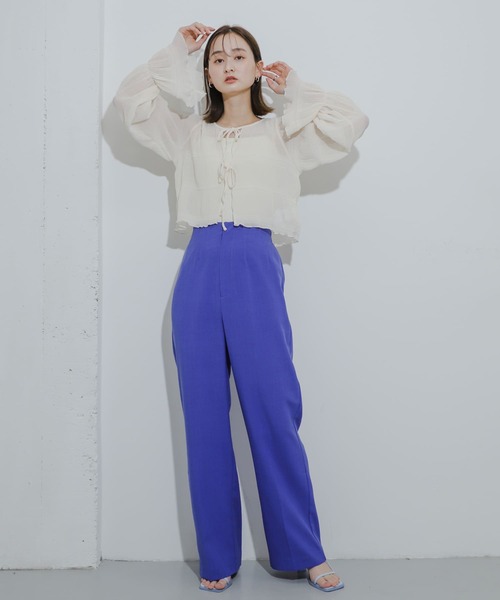 HEYUMM（ヘユム）の「ヨウリュウシアーリボンブラウス（シャツ/ブラウス・レディース・アイボリー/ピンク/ブラック・ONE）」の12枚目の写真