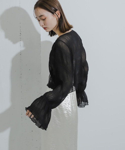 HEYUMM（ヘユム）の「ヨウリュウシアーリボンブラウス（シャツ/ブラウス・レディース・アイボリー/ピンク/ブラック・ONE）」の10枚目の写真