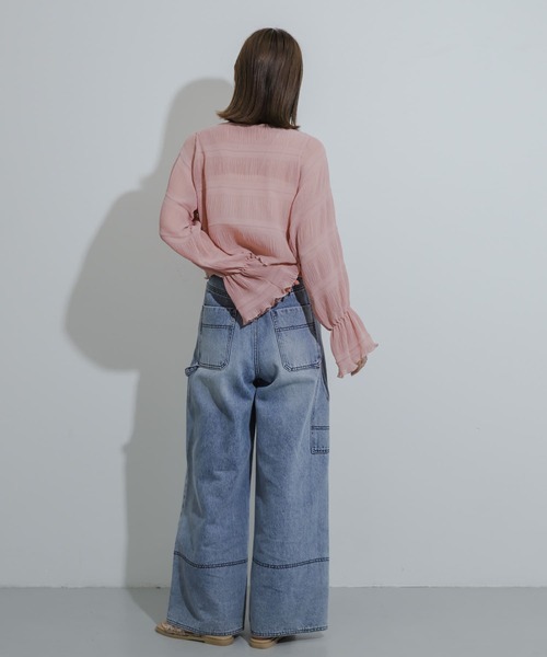 HEYUMM（ヘユム）の「ヨウリュウシアーリボンブラウス（シャツ/ブラウス・レディース・アイボリー/ピンク/ブラック・ONE）」の17枚目の写真