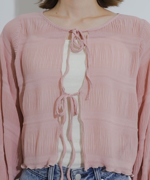 HEYUMM（ヘユム）の「ヨウリュウシアーリボンブラウス（シャツ/ブラウス・レディース・アイボリー/ピンク/ブラック・ONE）」の19枚目の写真