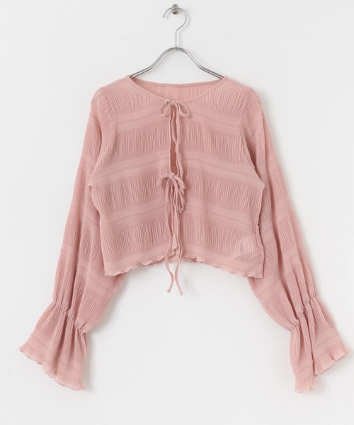 HEYUMM（ヘユム）の「ヨウリュウシアーリボンブラウス（シャツ/ブラウス・レディース・アイボリー/ピンク/ブラック・ONE）」の18枚目の写真