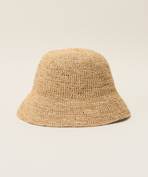 plage（プラージュ）の「RAFFIA KAGIAMI ハット（ハット・レディース・ベージュ・FREE）」の4枚目の写真