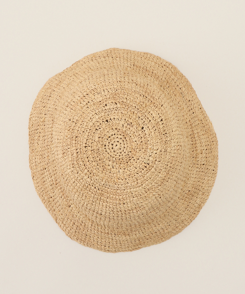 plage（プラージュ）の「RAFFIA KAGIAMI ハット（ハット・レディース・ベージュ・FREE）」の6枚目の写真