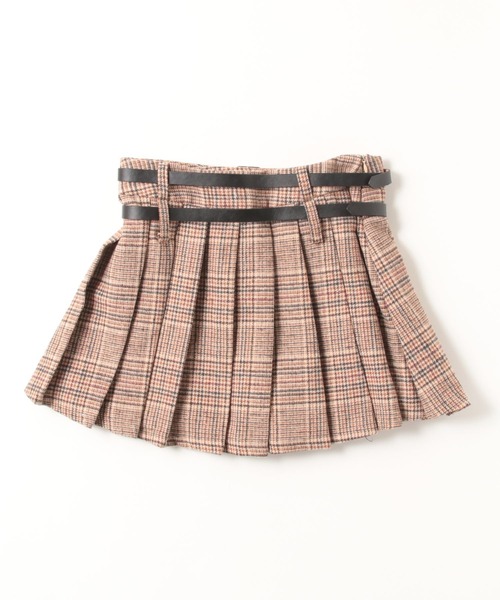 Double Belt Pleats Short Skirt（スカート）｜LA POMME petit（ラポミ  