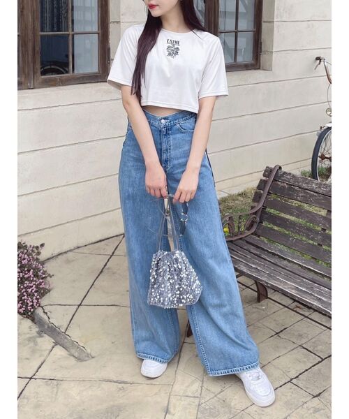 EATME(イートミー)の「スパンコール巾着バッグ(ハンドバッグ・レディース・シルバー/ブラック・FREE)」の5枚目の写真