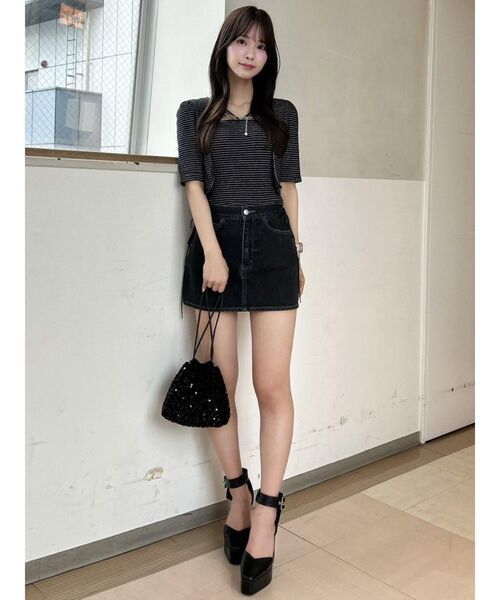 EATME(イートミー)の「スパンコール巾着バッグ(ハンドバッグ・レディース・シルバー/ブラック・FREE)」の8枚目の写真