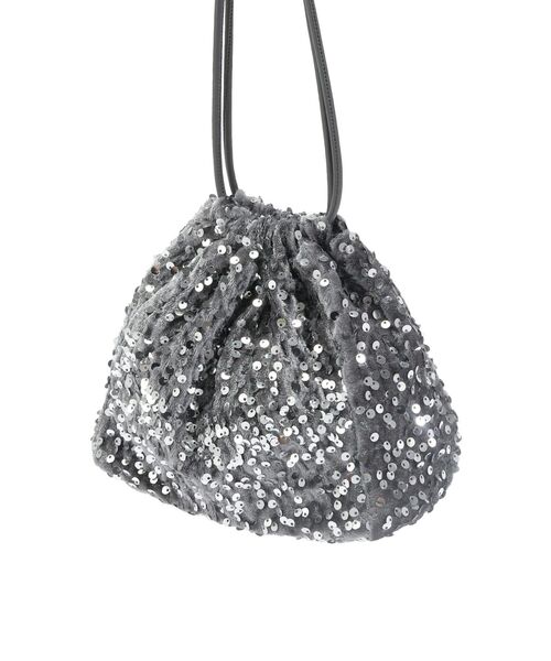 EATME(イートミー)の「スパンコール巾着バッグ(ハンドバッグ・レディース・シルバー/ブラック・FREE)」の13枚目の写真