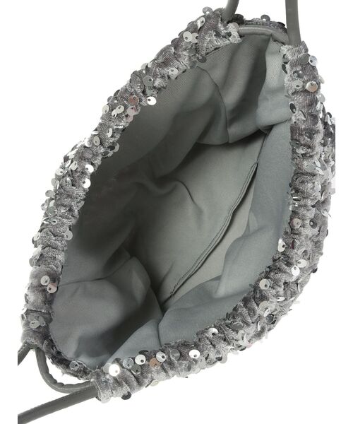 EATME(イートミー)の「スパンコール巾着バッグ(ハンドバッグ・レディース・シルバー/ブラック・FREE)」の15枚目の写真