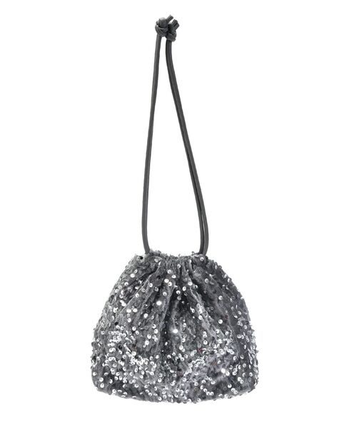 EATME(イートミー)の「スパンコール巾着バッグ(ハンドバッグ・レディース・シルバー/ブラック・FREE)」の17枚目の写真