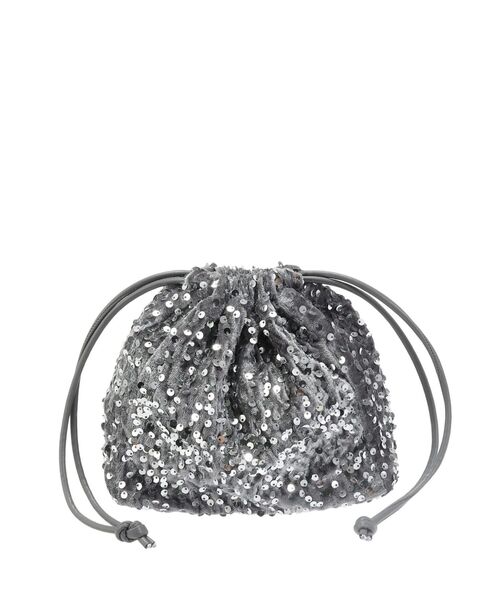EATME(イートミー)の「スパンコール巾着バッグ(ハンドバッグ・レディース・シルバー/ブラック・FREE)」の19枚目の写真