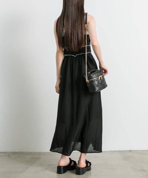 OLIVE des OLIVE ワンピース OLIVE des OLIVE/【OLIVE des OLIVE】胸ギャザーレースミニ